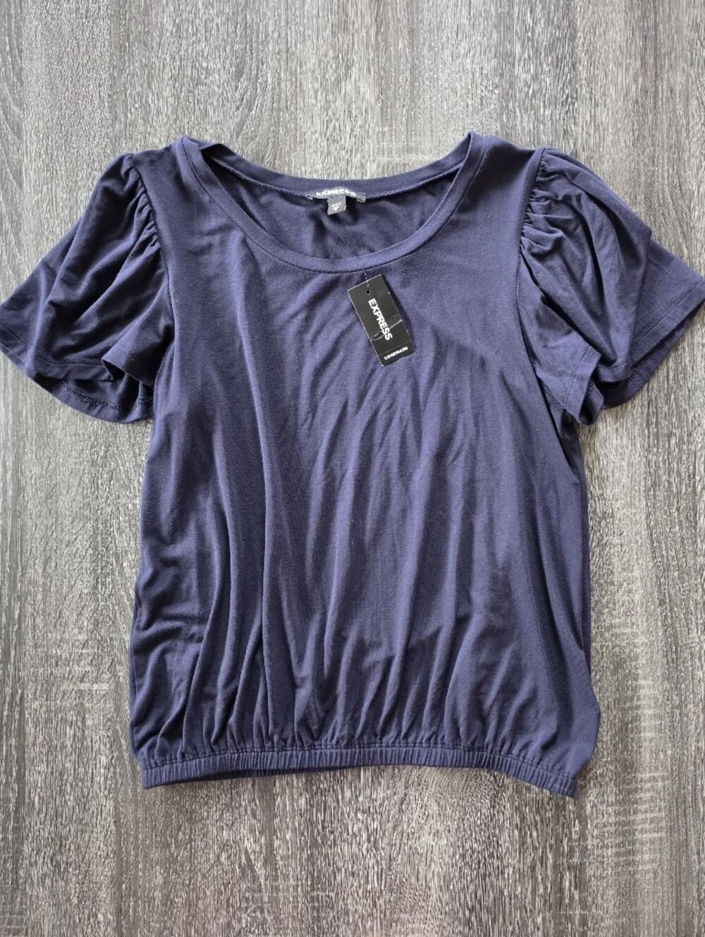NWT Express Navy Flutter Sleeve Tee